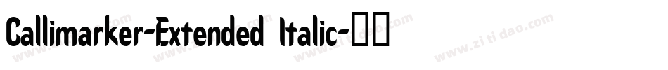 Callimarker-Extended Italic字体转换